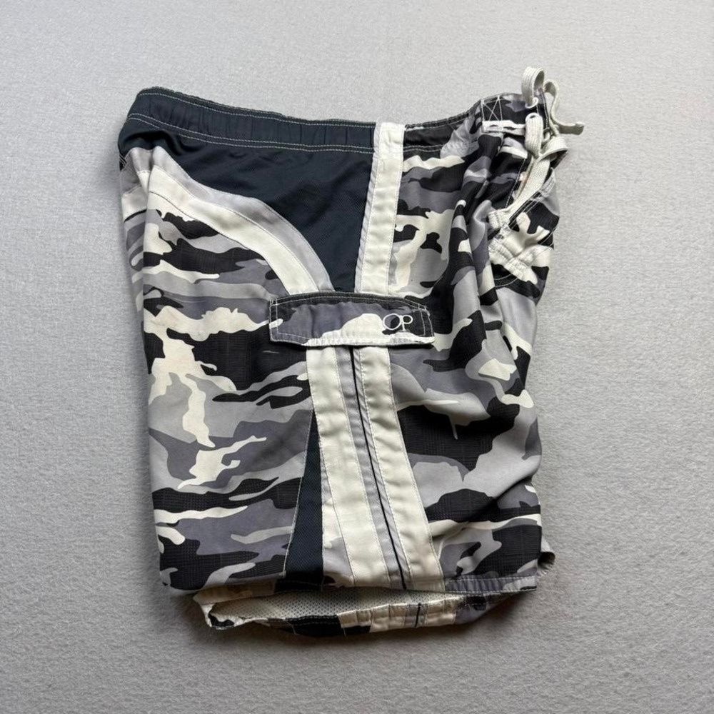OP Ocean Pacific Camo Board Shorts Grey Streetwear Swim